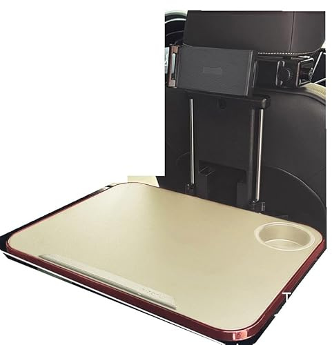 LAVIYE For Datsun redi-Go/Bluebird/Cherry/Concept/Laurel/Sunny/Truck Car Backseat Tray Table Folding Seat Back Desk Stable Auto Back Seat Organizer Vehicle Eating Food Tray,B Beige