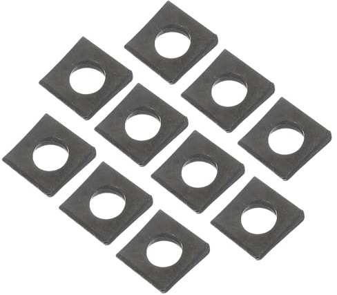 PATIKIL Arandelas Cuadradas Biseladas M8 10 Piezas Espesor De 2 A 5mm Arandelas De Cuña En Acero Al Carbono Para Nivelación De Calzas Hardware De Sujeción Negro