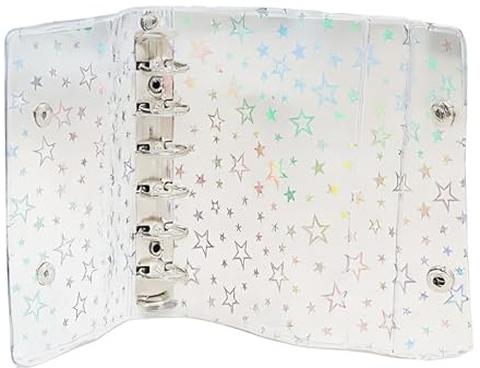 Collectionneur personnalisable – Enveloppes transparentes | Finition peau d'orange | Transparent avec motif étoiles | Finition peau d'orange | Organiseur pour cartes – Documents adhésifs