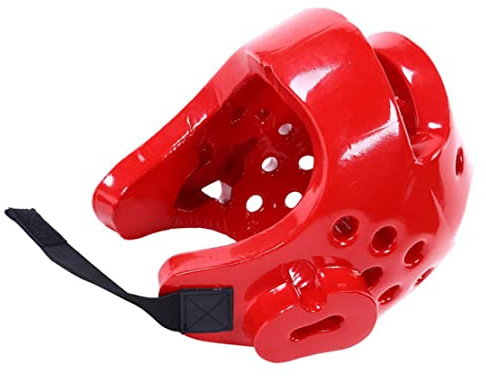 Porgeel Casque de Boxe Kickboxing équipement de Protection pour entraînement Combat pour Adulte et Enfant Rouge M