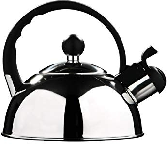 Premier Housewares Whistling Kettle, 1 Litre, Stainless Steel, Silver