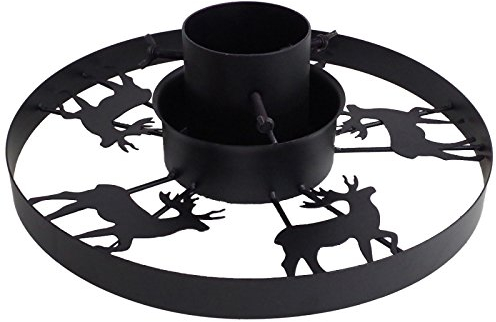 Weihnachtsbaumständer Elche, Eisen, Schwarz
