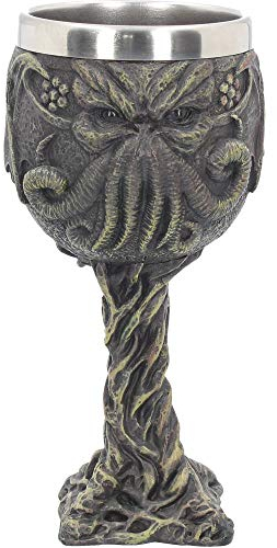 Nemesis Now Cthulhus Durstkelch, 21 cm, Grün, Harz mit Edelstahl-Einsatz