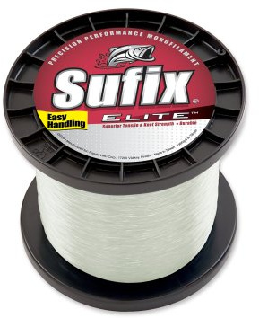 Sufix Elite 3000-Yards Spool Size Fishing Line (Clear, 6-Pound) (661-306)
