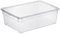 Sundis Clear Box Boots Aufbewahrungsbox mit Deckel, Kunststoff (PP), transparent, 22 Liter (55 x 37,5 x 16 cm)