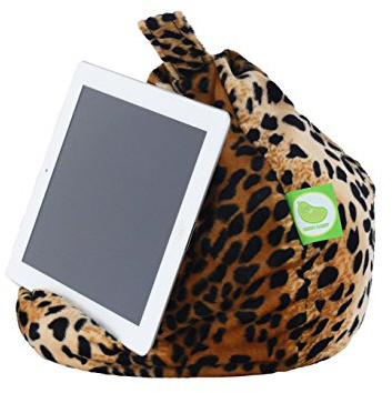 iPad, eReader & Book Mini Bean Bag By Bean Lazy Fits All tablets and eReaders - Furry Leopard