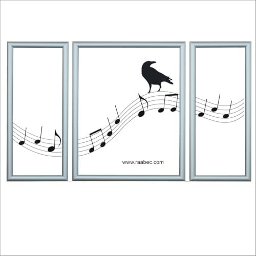 RAABEC Triptychon Bilderrahmen, Größe 50x80cm / 80x50cm Farbe Silber, ideal für Malen nach Zahlen Triptychon Bilder von Schipper oder Ravensburger