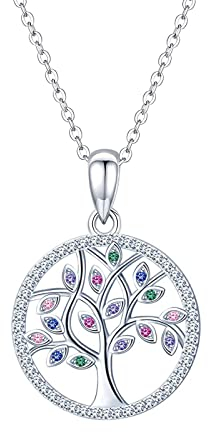 925 Sterling Silver Tree of Life Pendant Necklace for Women, Family Tree Pendant, Anniversary & Birthday Jewelry Gifts