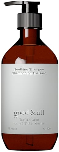 Good&All Shampoo für Trockene, Juckende Kopfhaut mit Teebaumöl, Pfefferminze - Sulfatfrei, Silikonfrei, Parabenfrei - 400ml
