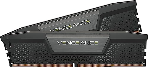 CORSAIR Vengeance DDR5 RAM 64GB (2x32GB) 6000MHz CL30 Intel XMP Compatible iCUE Memoria para Ordenadores - Negro (CMK64GX5M2B6000C30)