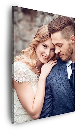 GP TONER Ihr FOTO auf Leinwand Personalisierte Foto Ihr eigenes Bild auf Leinwand mit Holzrahmen Kunstdruck Bild Foto 60x90 cm
