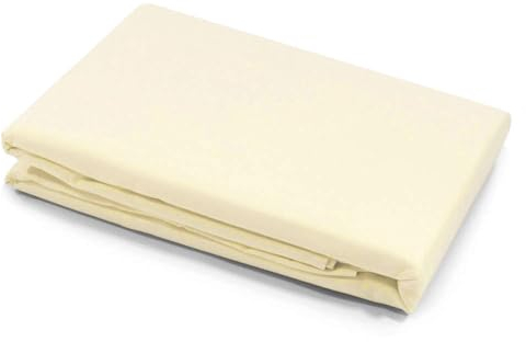 Sunwood Microfaser Bettlaken 200x220 cm Creme Haustuch ohne Gummizug Betttuch Pension Reise Tischdecke