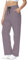HMIYA Jogginghose Damen Baumwolle Freizeithose Lang offenem Boden Yogahose Sporthose Geradem Bein Hose mit Taschen(Pink lila XXL)