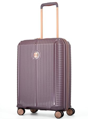 Verage Rome® Reisekoffer - Superleicht und Erweiterbar, Super Robuster PP Koffer mit 5 Jahre Garantie – Perfekt für Bewusste Reisende – Koffer & Trolleys,Koffer, Koffer Set (Purple, Kabin (S))
