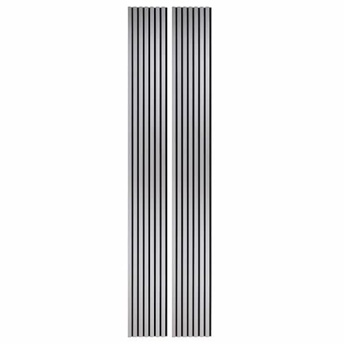 DECOON Lot de 2 Panneaux tasseaux Bois 250 x 30 x 1,9 cm - alu/Feutrine Noir - 1,5m²