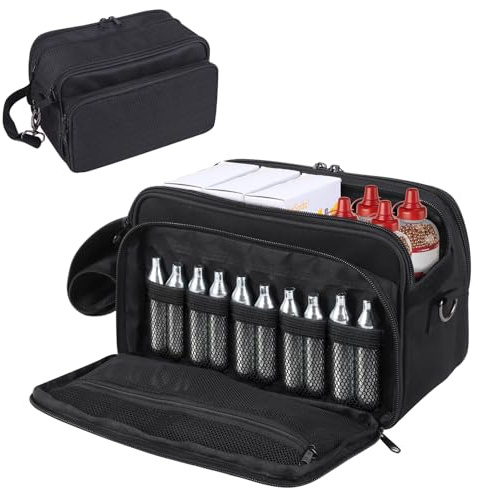 Crisinant CO2 Cartridges Storage Case Compatible with Crosman, Umarexss, Leland, Portable Travel Air Gun Case CO2 Cartridges Bag for 4.5mm Coated BBs Storage, Bag Only