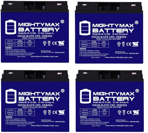 Mighty Max Battery 12V 18AH GEL Battery for Baoshi 6-DZM-20 6DZM-20-4 Pack