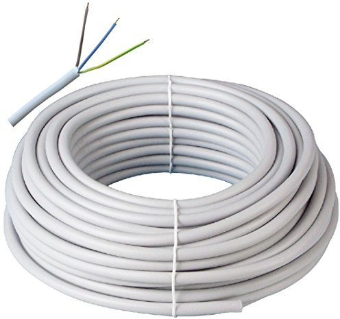 Prysmian Kabelring NYM-J 3x1,5 300/500V, 50m, 3-adrige Mantelleitung, Installationskabel für den Einsatz im Mauerwerk/Beton, Stromkabel nach DIN Norm, Elektroleitung, elektrische Leitung