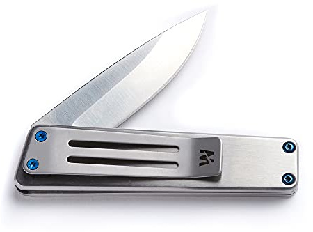 Whitby Pocket Knife, 2.5 Mint Stainless Steel Folding Knives Stainless Silver Finish, Stylish High Performance, Non Locking EDC Blade, Portable for Camping Hiking