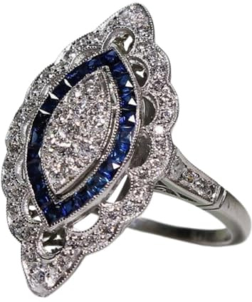 Bague de charme rétro pour femmes bijoux en argent accessoires saphir Zircon bague de pierres précieuses mariage bijoux de fiançailles cadeau