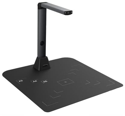 Bokdokumentkamera, 15MP bokskanner, USB-dokumentkamera, flerspråkig OCR-igenkänning av AI-teknik, fångststorlek A3, för Windows.