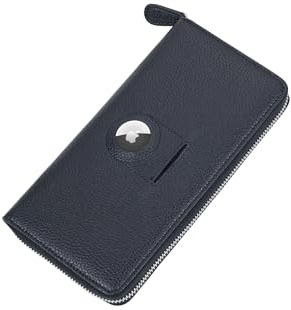 TROIKA Damen-Geldbörse mit Aussparung für Apple AirTag® – Ladies SMART Wallet – mit 18 Fächern für Karten und zusätzlich 6 Fächern – Ausleseschutz (RFID) – Kunstleder – schwarz Original