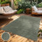Paco Home Teppich In- & Outdoor, Moderne abstrakte Boho Designs mit 3D Struktur, robust & wetterfest, ideal für Terrasse Wohnzimmer & Küche, Grösse:120x170 cm, Farbe:Grün