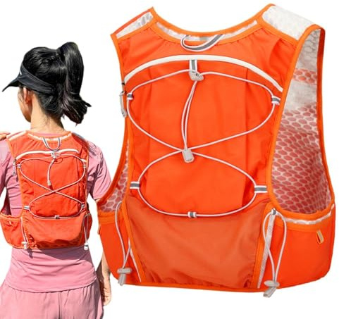 Chaleco de hidratación para correr, chaleco de hidratación para hombres y mujeres, paquete ligero con aislamiento y rayas reflectantes para senderismo, senderismo, correr, ciclismo, carreras
