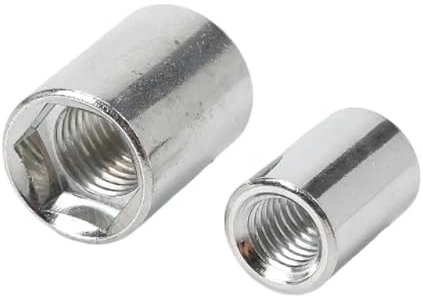 M5-M16 Hexagonal Socket Coupling Nut Round Cap Column Cylindrical Nuts 3Pcs, stainless steel-3pcs, M5X9X21mm