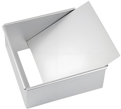 Auddemg Quadratische Backform, Kuchenform aus eloxiertem Aluminium mit Antihaftbeschichtung und abnehmbarem Boden, 20,5 cm (8 Zoll), Silber