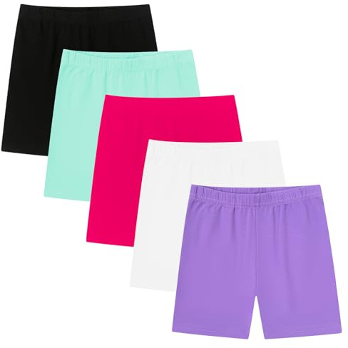 Moitiy Pantalones de ciclismo para niños, leggings cortos, pantalones deportivos para niñas, pantalones cortos de deporte, pantalones cortos de verano, 5-14 años, Multicolor 04, 7-8 años