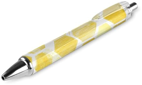 Penna a sfera a nido d'ape gialla personalizzata fantasia divertente penne a sfera nere regali 1 pz