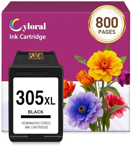 Cyloral 305XL Negro Cartuchos Tinta para HP 305XL DeskJet 2800e 2820e 4220e 4200e 2810e 2821e 2822e 2823e 4210e 4222e 4230e Tinta Impresora para HP 305 XL Negro