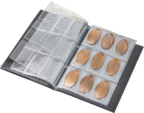 Libro de colección de monedas Penny – Álbum colección Pennies contiene 108 piezas para numismáticos, organizador de almacenamiento para exhibición de billetes pequeños recuerdos de monedas
