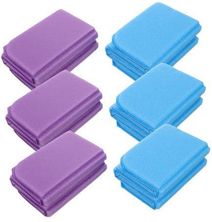 Kisangel Cojín Plegable para Exteriores Asiento de Xpe para Senderismo Camping y Estadio Barrera contra Humedad Azul y Púrpura