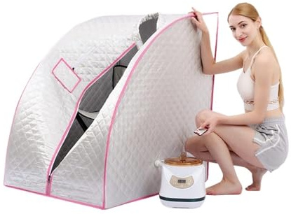 Sauna da casa, Sauna interna adatta a infrarossi portatile for una persona, portatile a distanza, for la famiglia(Silver)
