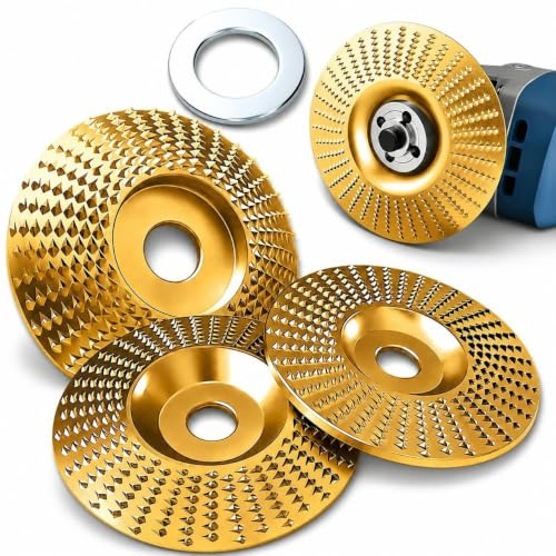 6 piezas de rueda de carburo de tungsteno para madera de 125 mm, disco abrasivo para madera para amoladora angular (híbrido), discos abrasivos para amoladora angular