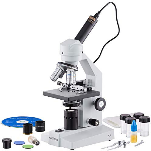 AmScope M500b-ms-e 40 x -2000 X Veterinary composé microscope + mécanique Stage + USB Digital Camera
