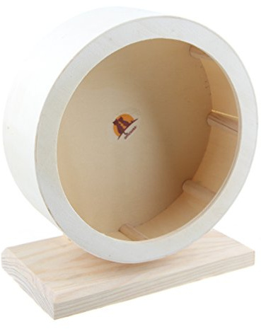 Emours - Ruota da corsa per criceti, in legno, piccola gabbia per animali, piccola (15 cm)