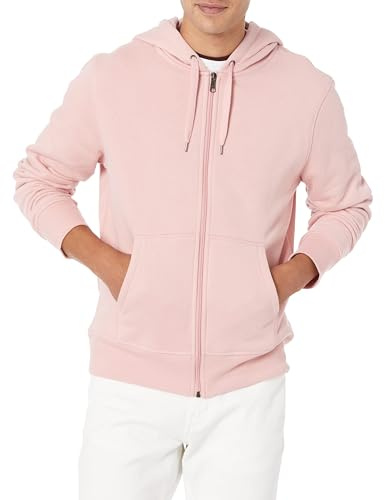 Amazon Essentials Chaqueta de Felpa con Cremallera Completa (Disponible en Tallas Grandes y Largos Especiales) Hombre, Rosa, M