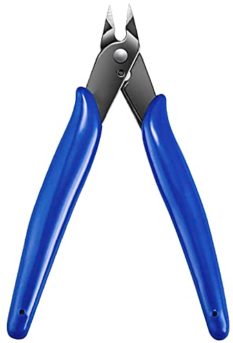 1 Stück Seitenschneider Klein,Mini Seitenschneider,Elektronik Seitenschneider,Kleiner Seitenschneider,Seitenschneider Elektronik,Drahtschneider,für Harte,Weiche,Feine Drähte,Modellbau,Blau