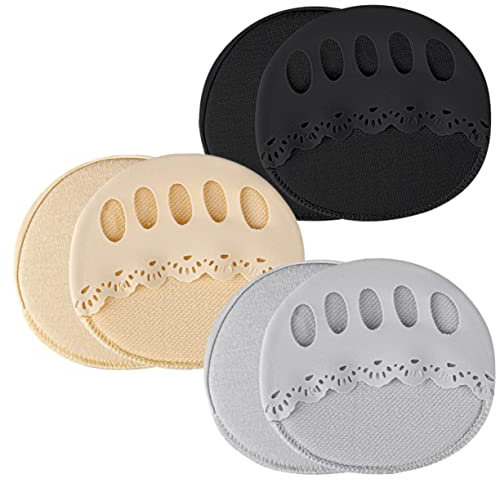 minkissy 3pairs Women's Half Toe Socks Non-Slip Invisible Socks for High Heels Summer Footies