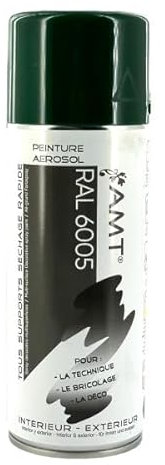 Bombe de Peinture - Vert foncé - RAL6005 - Brillant - AMT - 330ml - Peinture Acrylique