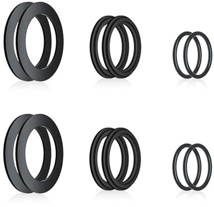 0XBIT 12 Pièces Joint Pompe Piscine, Joint Torique Piscine, Piscine Rondelle et Anneau Kit, Diverses Joint Torique en Caoutchouc, pour Vannes de Piscine 10745, 10262, 10255