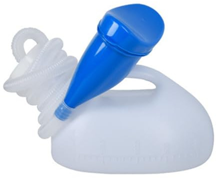 Bouteille d'urine，Urinoir pour hommes Urinoirs for hommes, bouteilles urinoirs for hommes avec bouteille anti-fuite for usage nocturne, récipient à pipi portable unisexe, long tube avec couvercle, pic