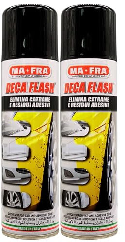 FEI FAN Spray Elimina Catrame, Colla e Residui Adesivi Deca Flash Sicuro su Ogni Carrozzeria 250ml (2 Spray)
