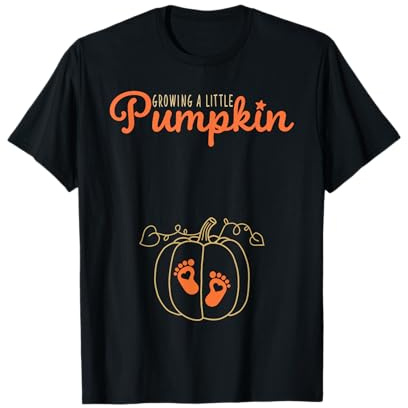 Growing A Little Pumpkin Fall Pregnancy Thanksgiving Autumn T-Shirt