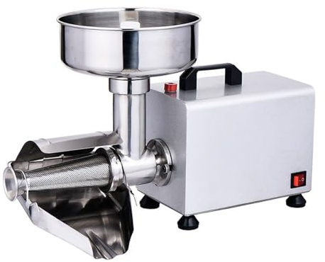 SIEEOUR Passatutto Elettrico per Pomodori 450W, Produttore di Salsa di Pomodoro in Acciaio Inossidabile 304,Macchina per Macinare Marmellata con Uscita 160kg/H per Marmellata e Salsa