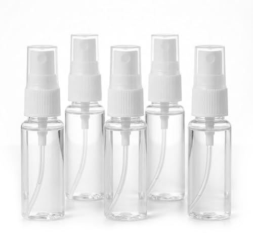 YIPFEN 5 Pcs Bottiglie Vuote Spray, Mini Spruzzini Nebulizzatori per Ricarica, Ideali per Profumi, Oli, Acqua, Alcol (20ml)