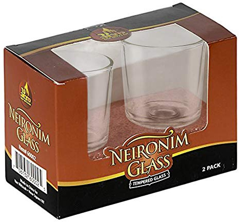 Neironim glas Shabbos ljushållare med ljus – 2-pack – klara votivkoppar av högsta kvalitet och doftfria vaxljus för Shabbat, Chanukah och festdekoration – av Ner Mitzvah
